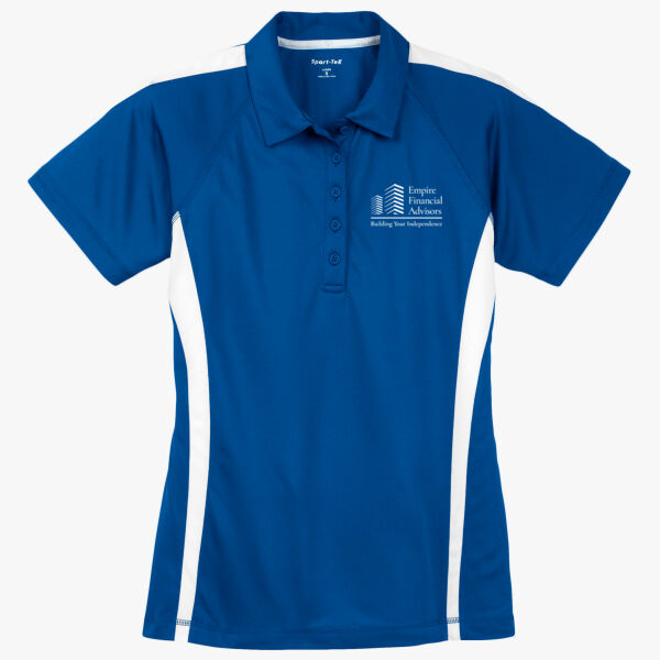 Sport Tek Ladies Posi Charge Micro Mesh Colorblock Polo Shirt Thumbnail