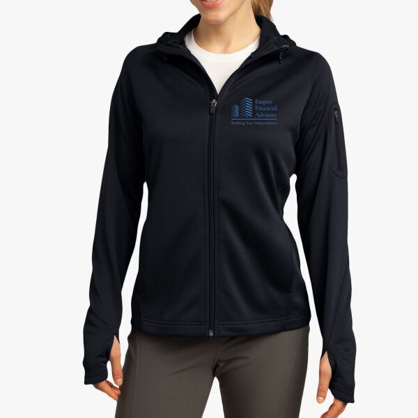 Sport Tek Ladies Tech Fleece Full Zip Hooded Jacket Thumbnail